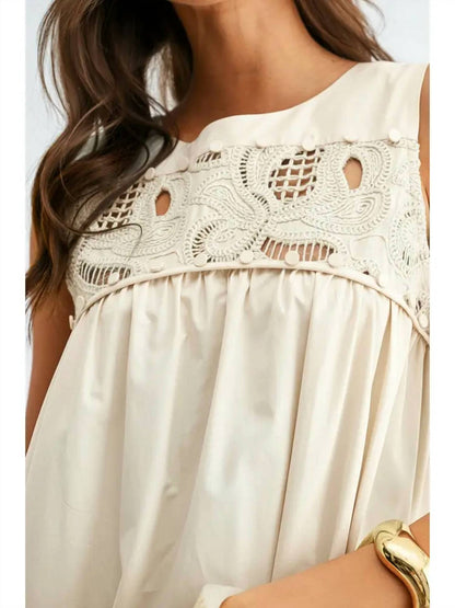 Lace Details Boho Midi Dress
