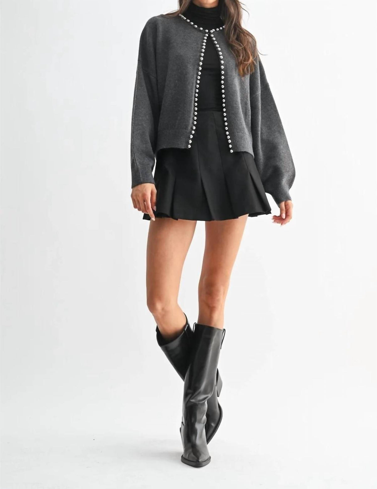 Pearl Embellished Cardigan