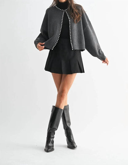Pearl Embellished Cardigan