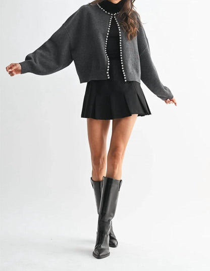 Pearl Embellished Cardigan