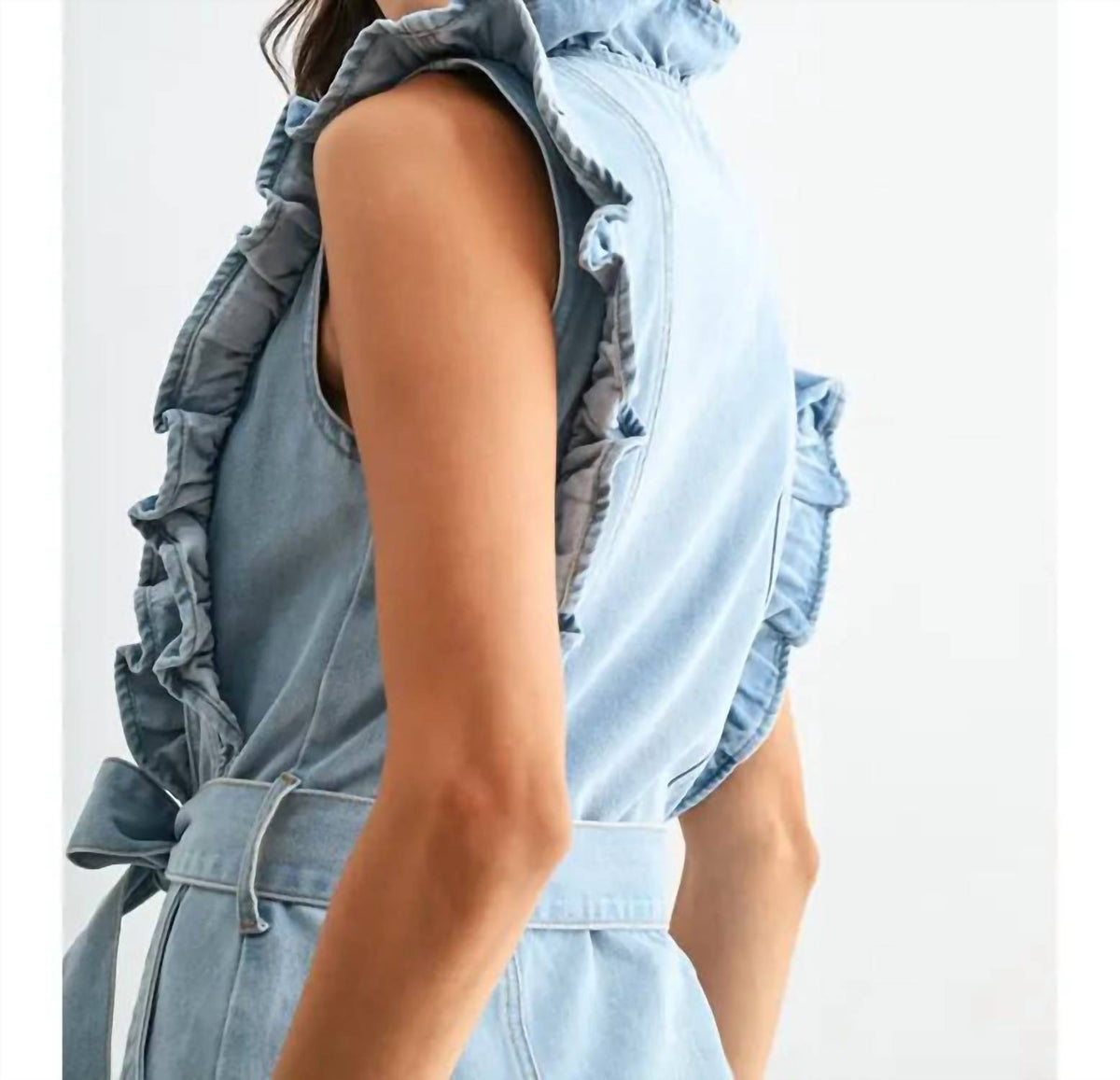 Ruffle Sleeveless Mini Dress