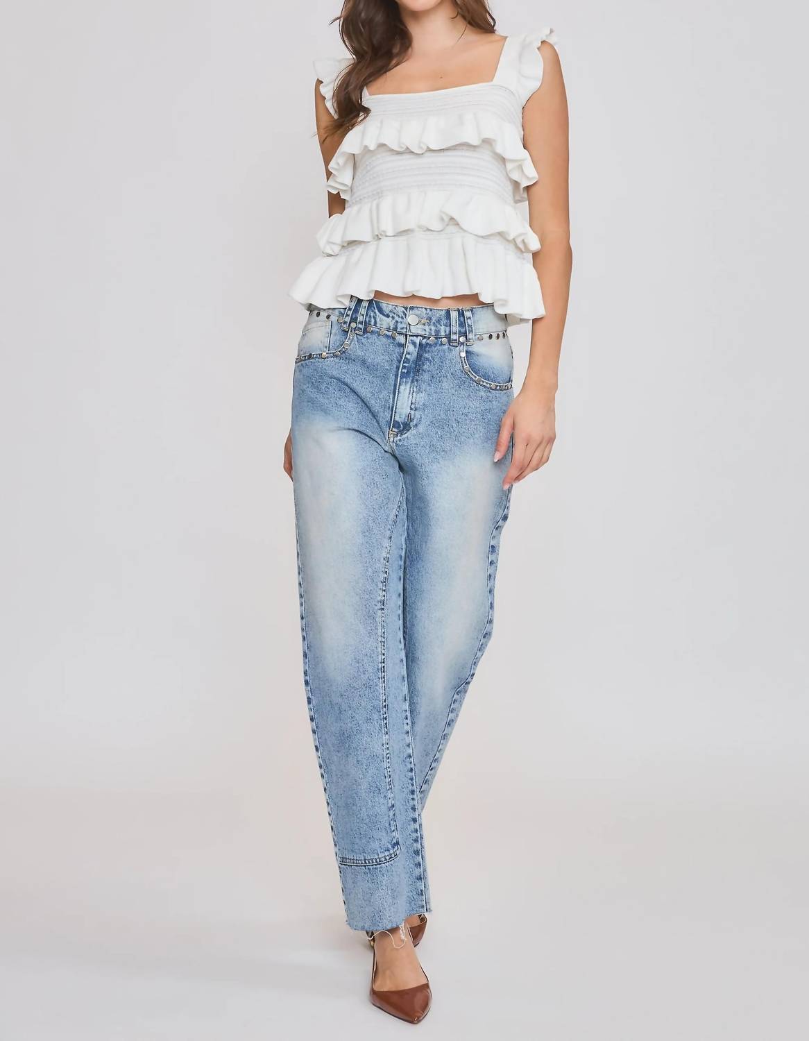 Sofia Knit Ruffles Top