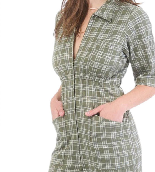 Olivie Plaid Unionsuit