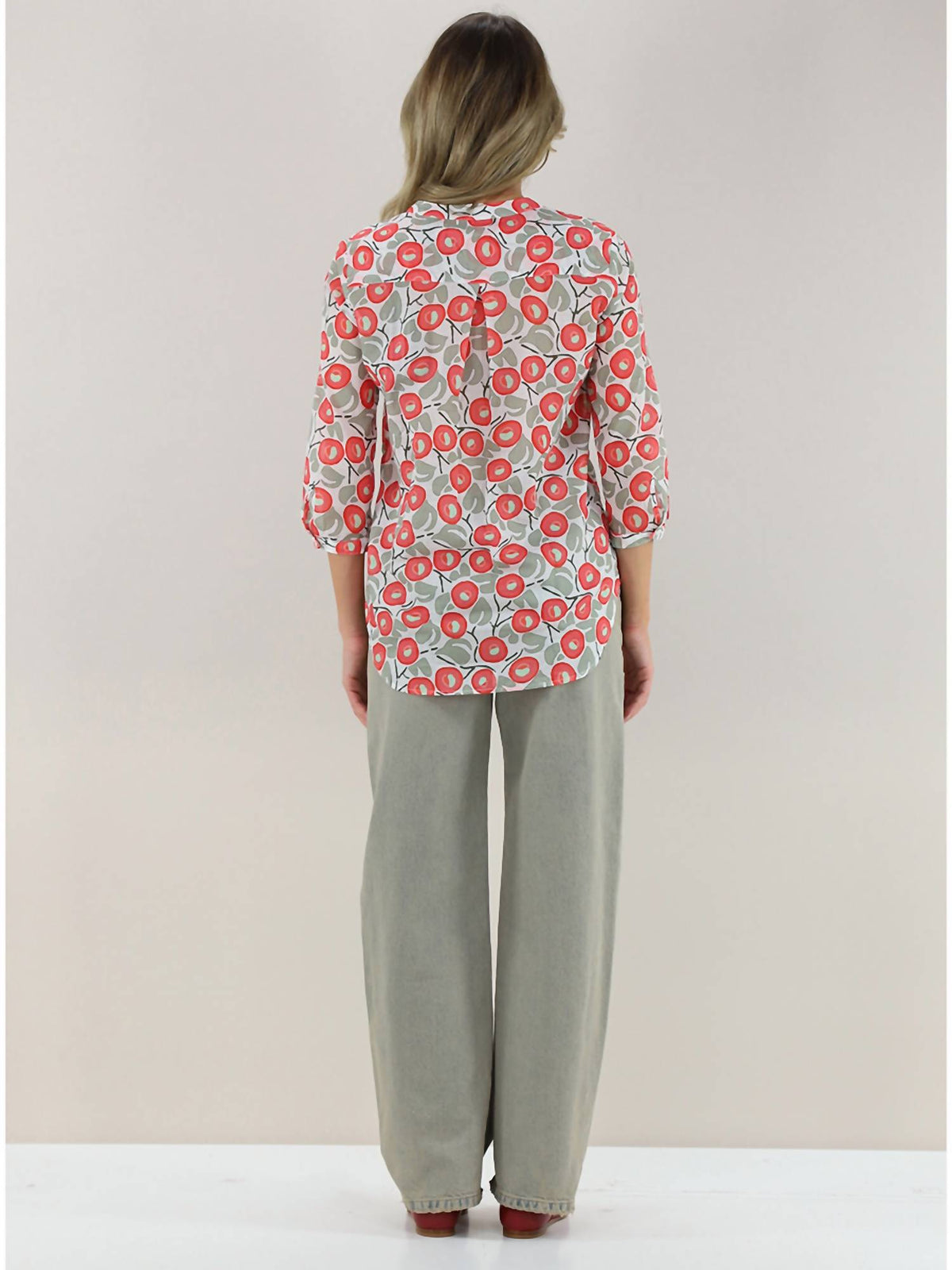 V-neck Mandarin Collar Top