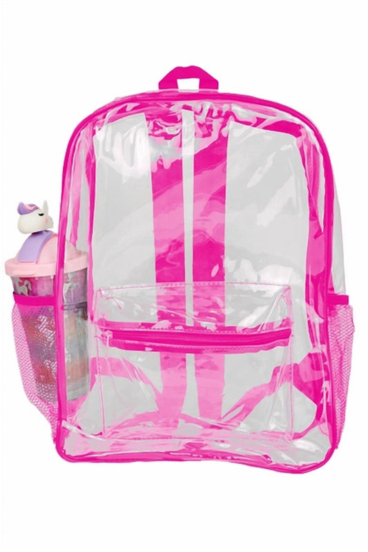 Women's Extra Large Outlined Clear PVC Backpack