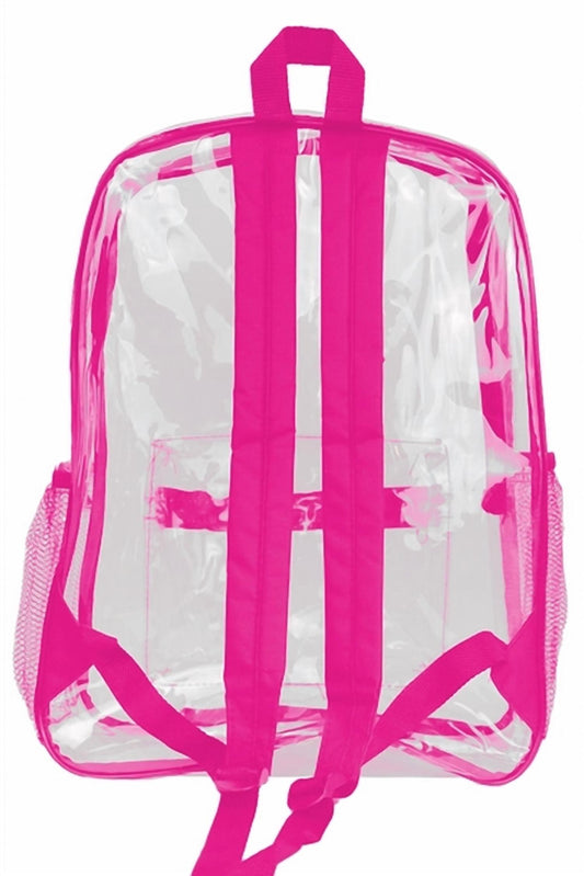 Women's Extra Large Outlined Clear PVC Backpack