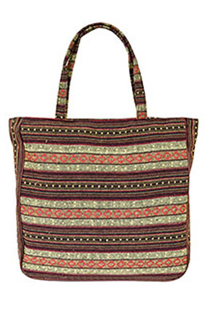 Women's Tapestry Woven Canvas Tote Bag