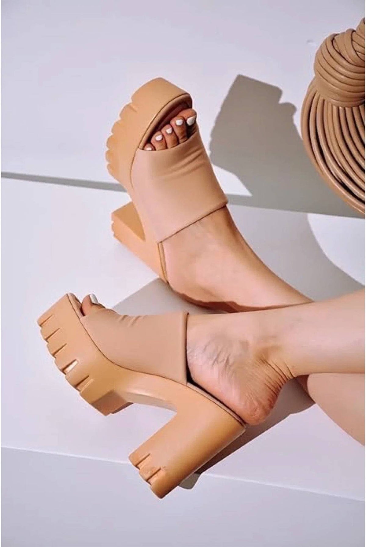 Women's Echoya Round Toe Platform Heels