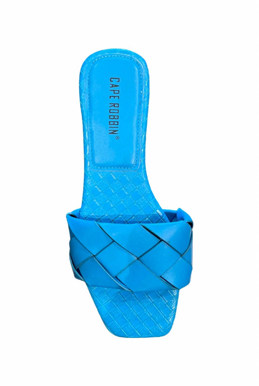 Women's Unique Flap Braided Slides