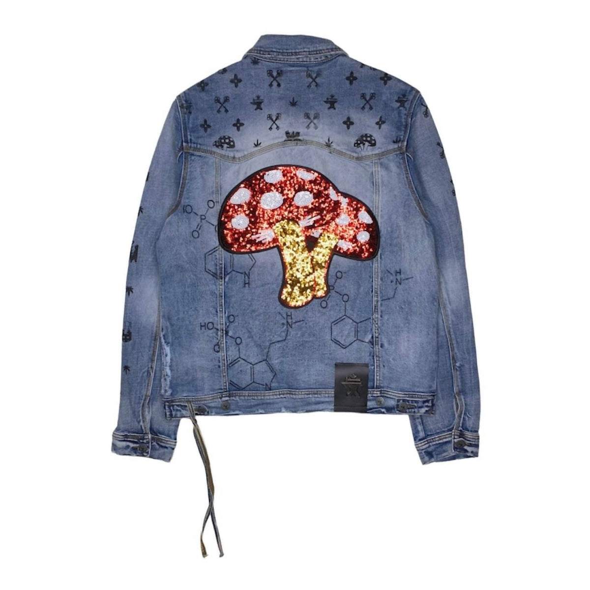 Men's Mushroom Angel VS Devil Denim Jacket