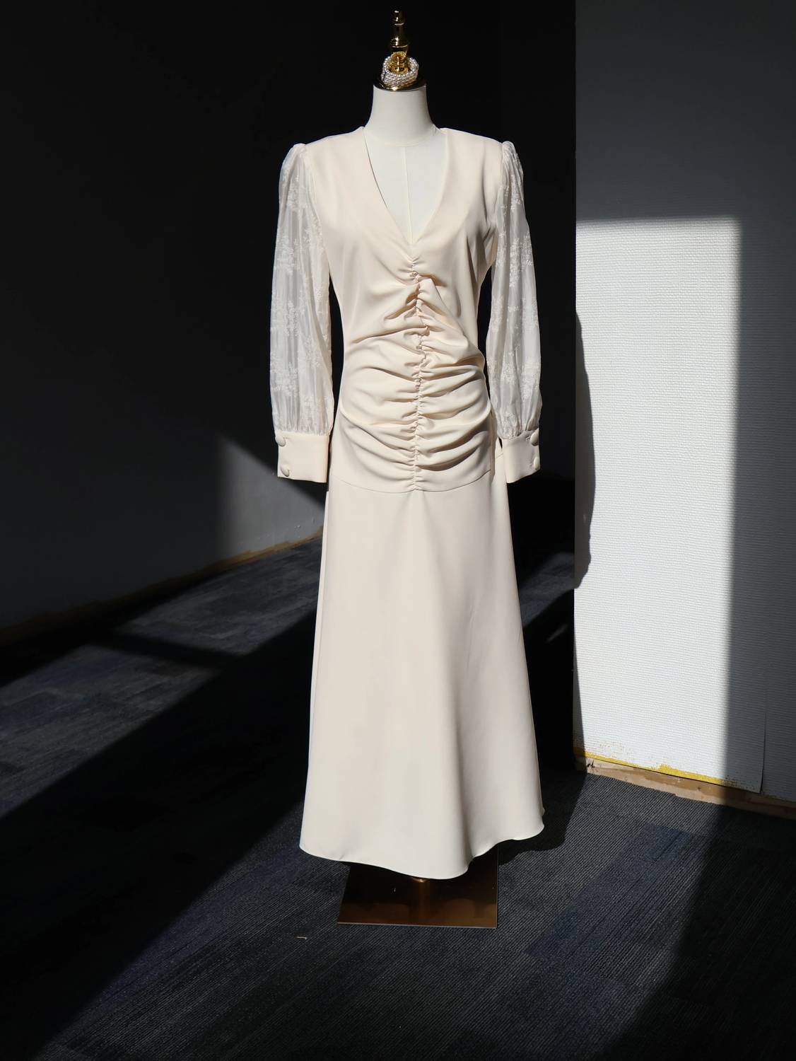 Grace Embroidered Voile Midi Dress