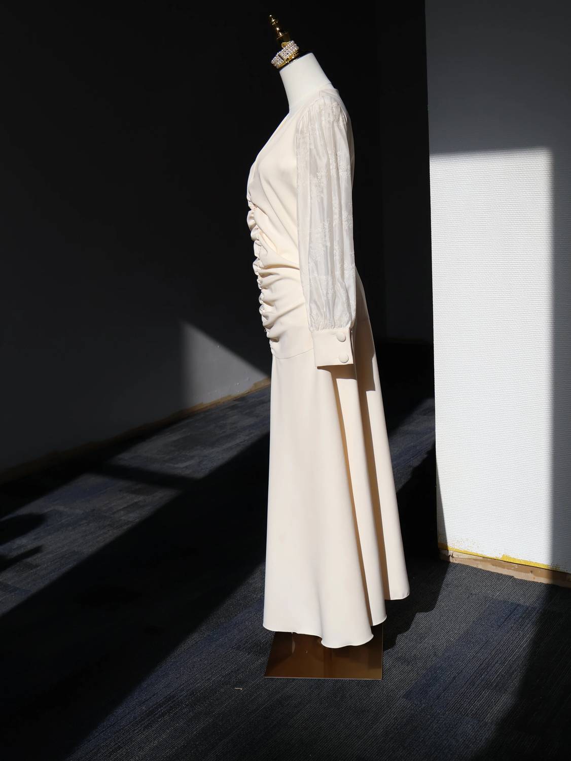 Grace Embroidered Voile Midi Dress