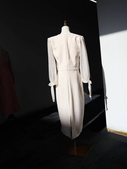 Reverie Chiffon Sleeves Midi Dress