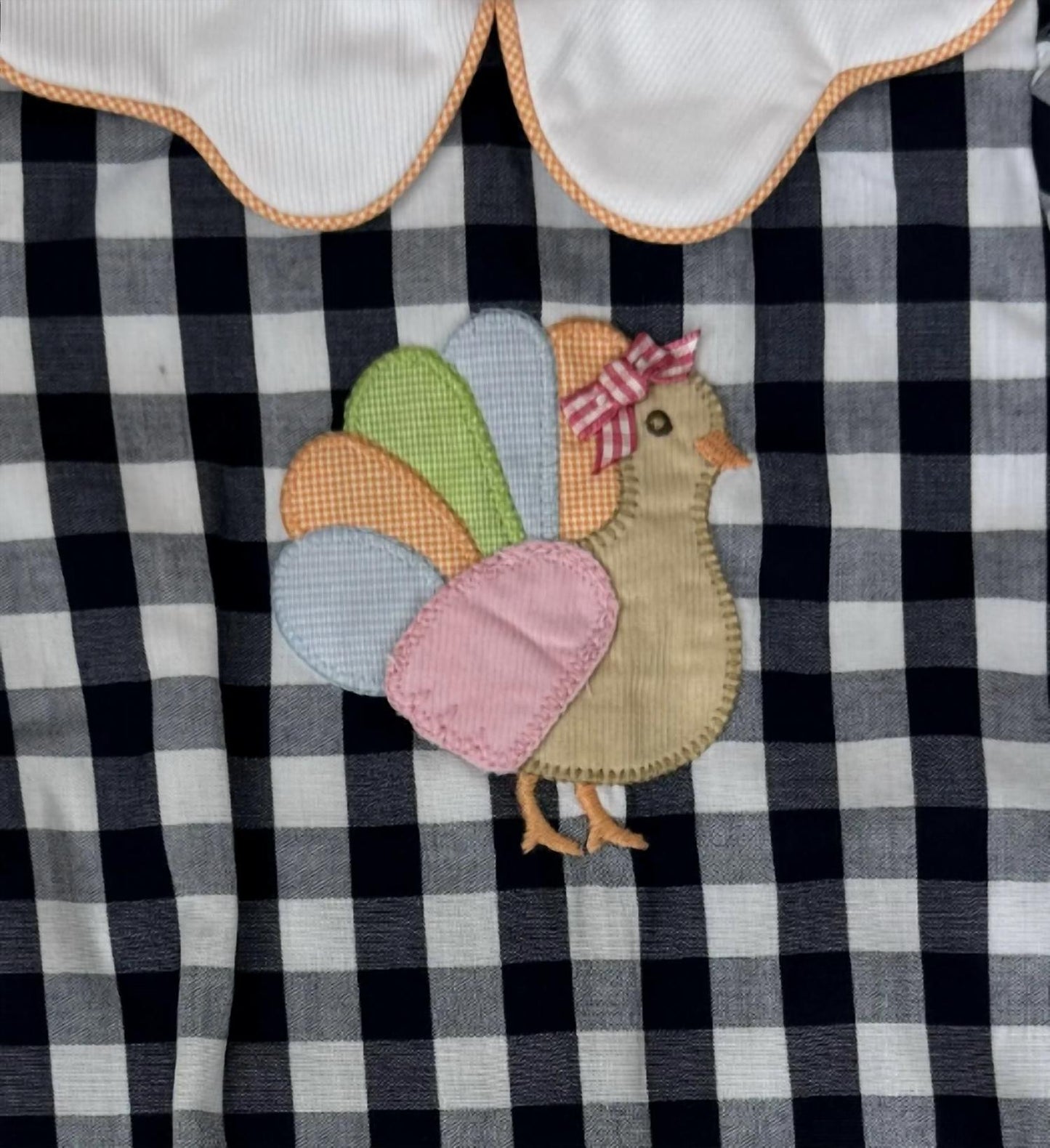 Girl's Turkey Bubble Romper