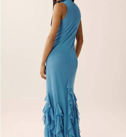Aneta Long Dress With Ruffle Hem