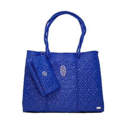 Women's Travel Woven Tote Bag With Clutch