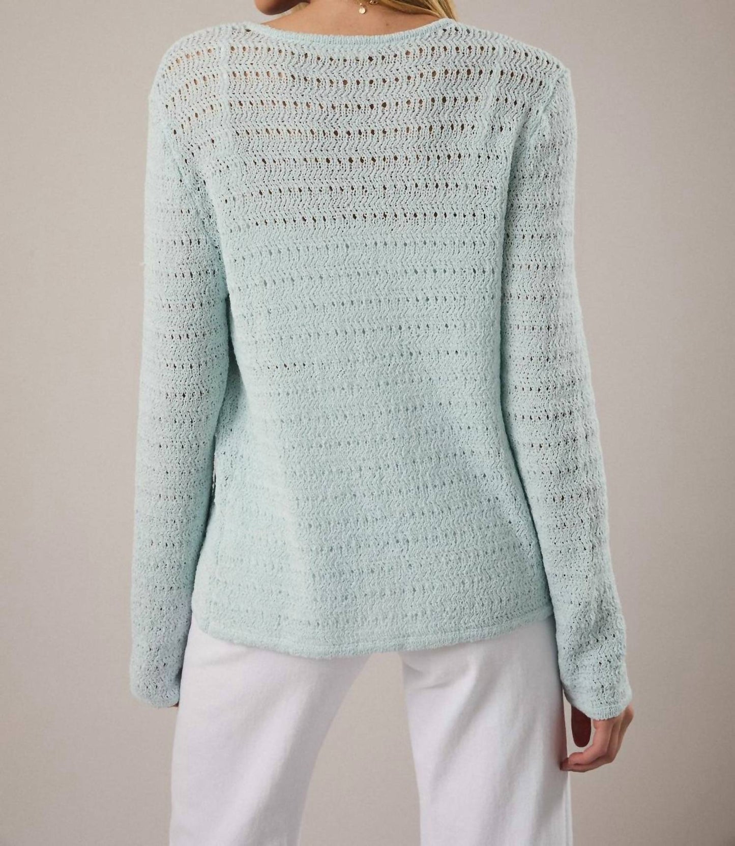 Alessia Open Weave Button Cardigan