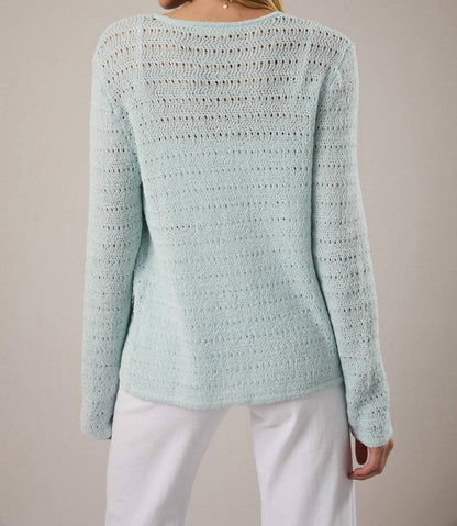 Alessia Open Weave Button Cardigan