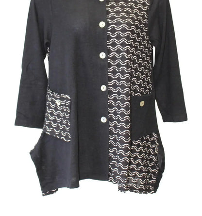 Aris A. - Women's Mandarin Knit Jacket - PLUS - Rack Hunt