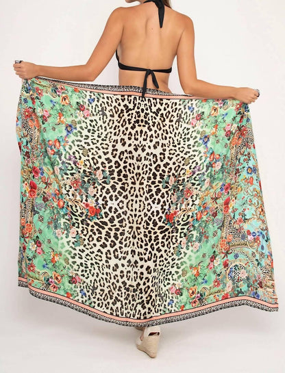 Aisha - Leopard Flowers Pareo Coverup - Rack Hunt