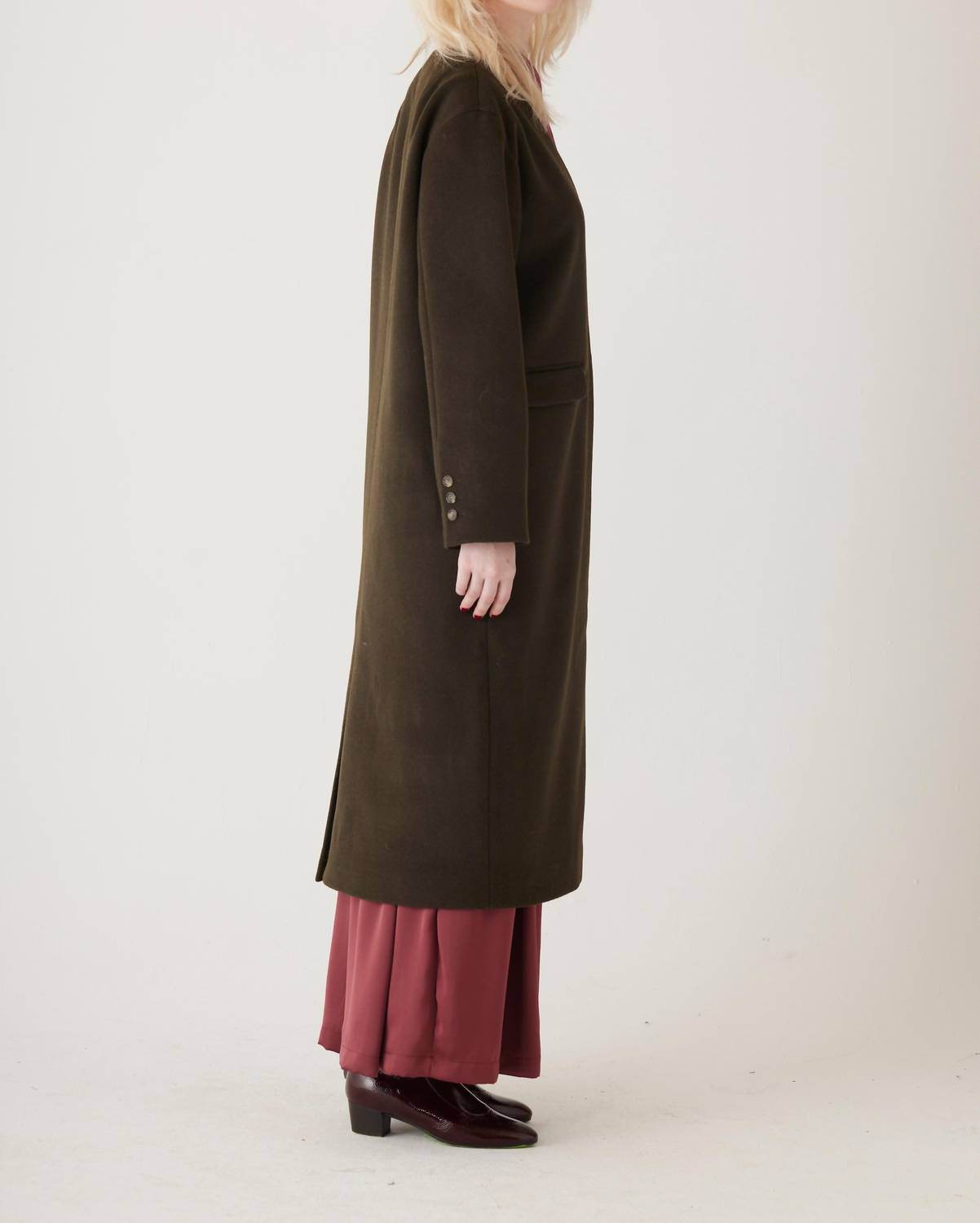Rose Velvet - Nima Wool Blend Coat - Rack Hunt -