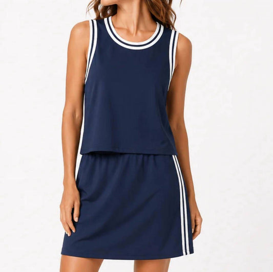 Tank And Pleated Side Athletic Skirt Set