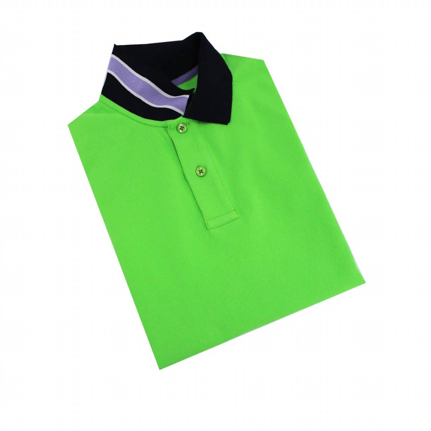 Double Sided Black Collar With Multi Colored Stripes Polo