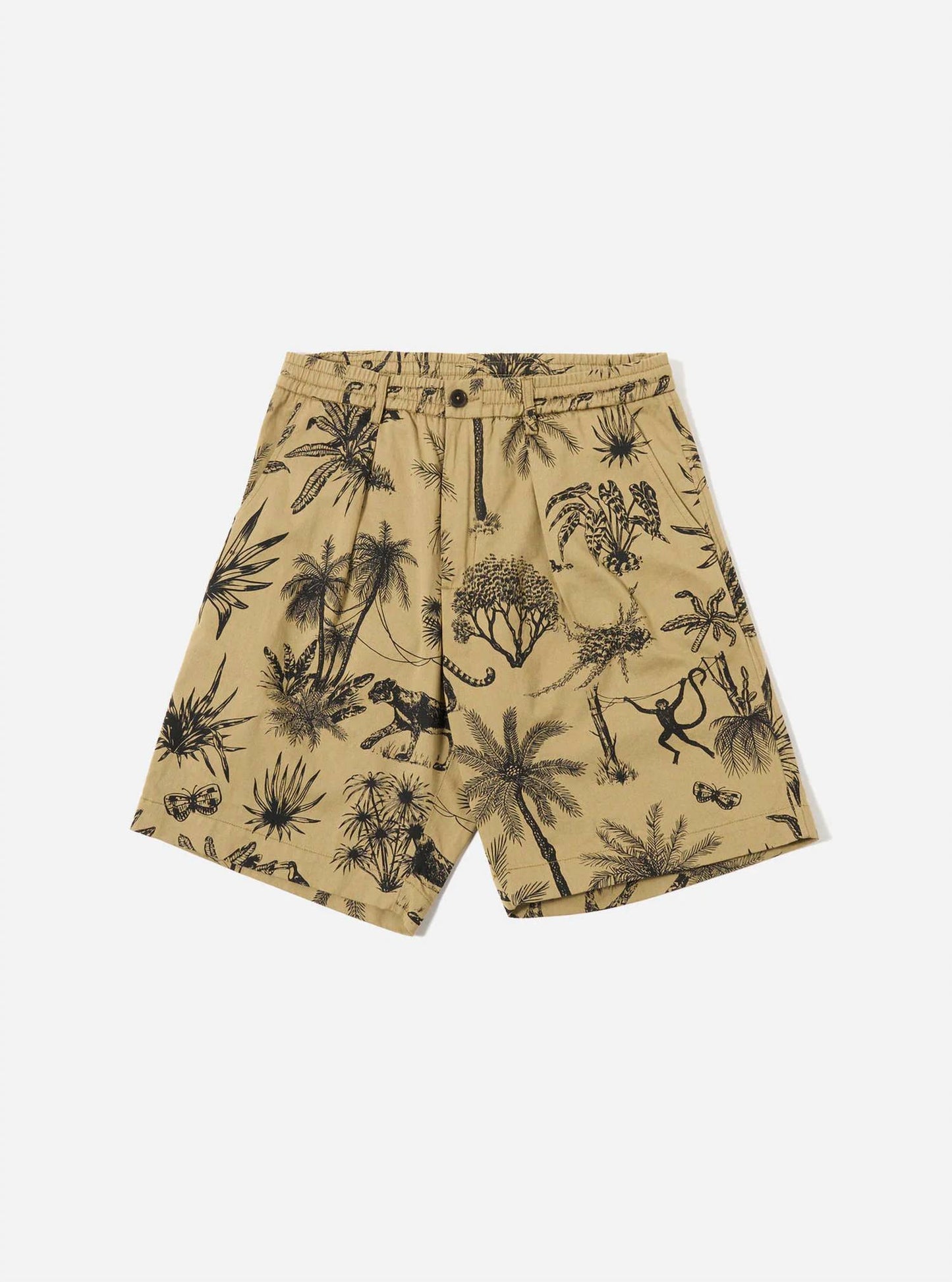 Men's Jungle Toile Twill Pleated Track Short