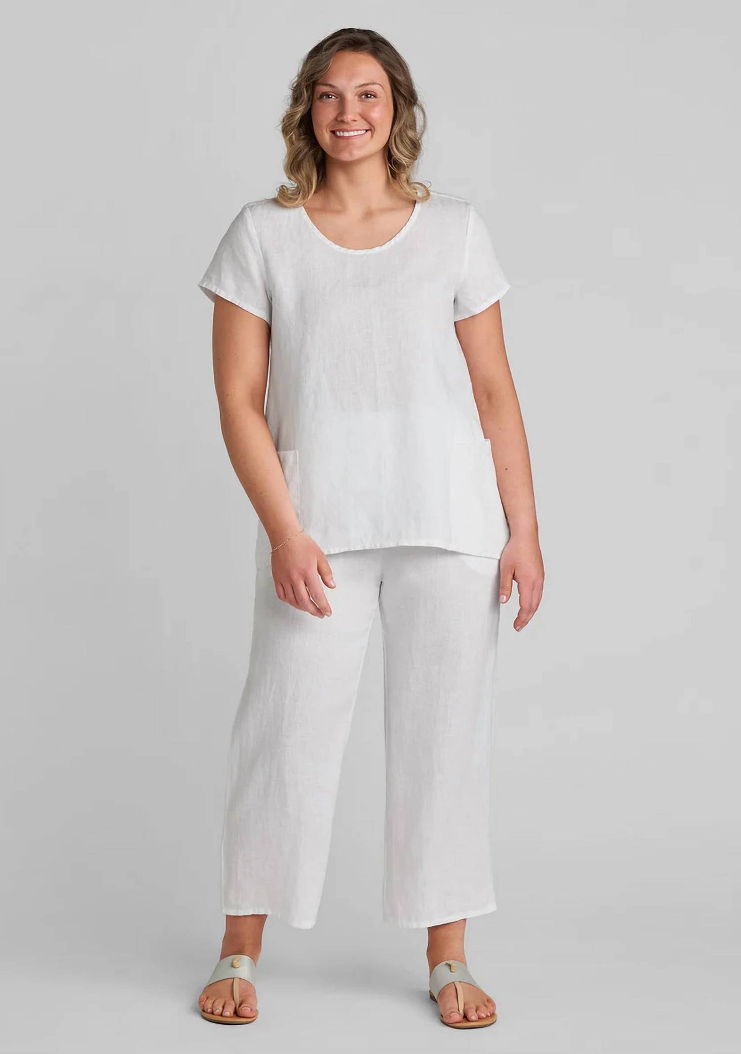 Linen Wide Leg Flood Pants