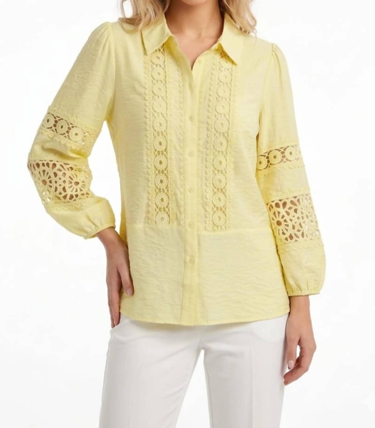 Crochet Lace Collared Blouse
