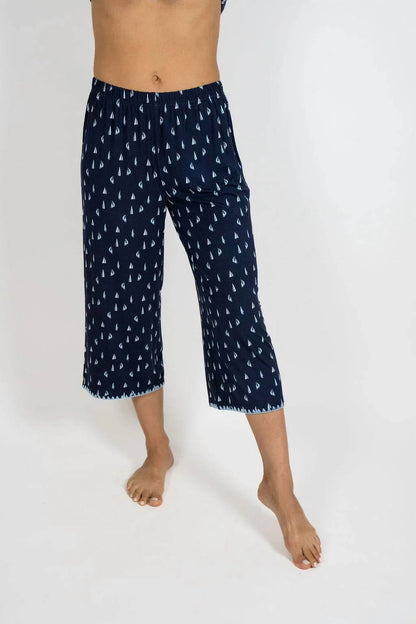 Women's Sailboat Cropped Pant Set