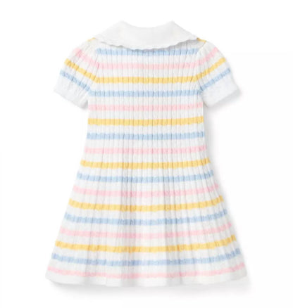 Girl's Striped Sweater Dress