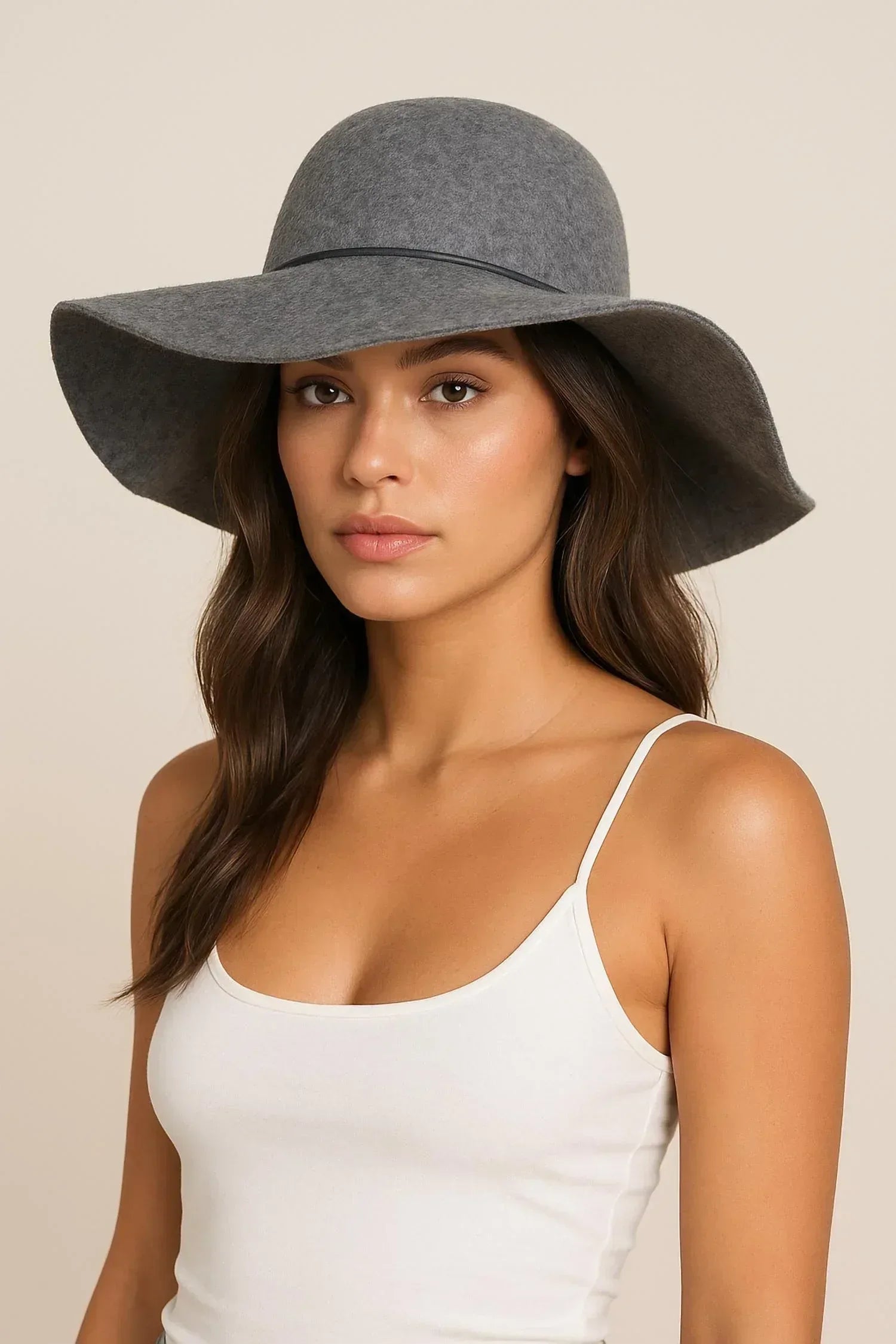 Phenix - Round Crown Floppy Wool & Leather Hat - Rack Hunt