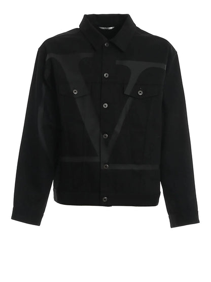 Valentino - Unisex - Vlogo Denim Jacket - lifestyle view - Rack Hunt