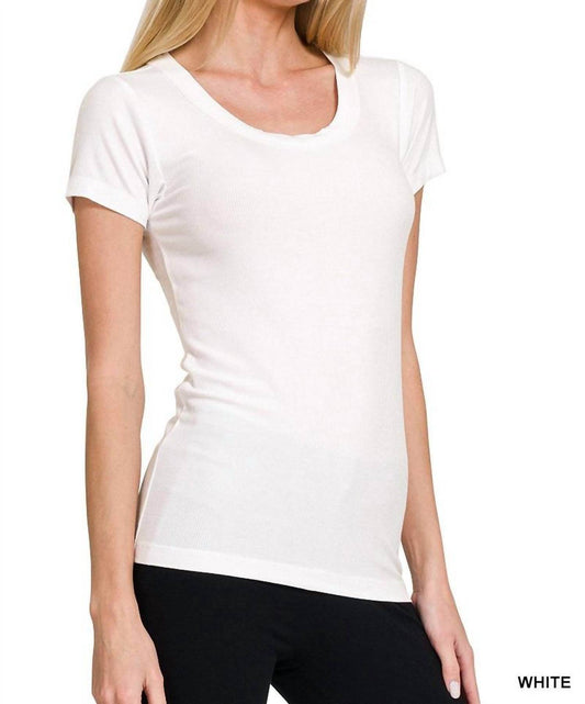 Reine Krief - Ribbed Round Neck T-Shirt - Rack Hunt