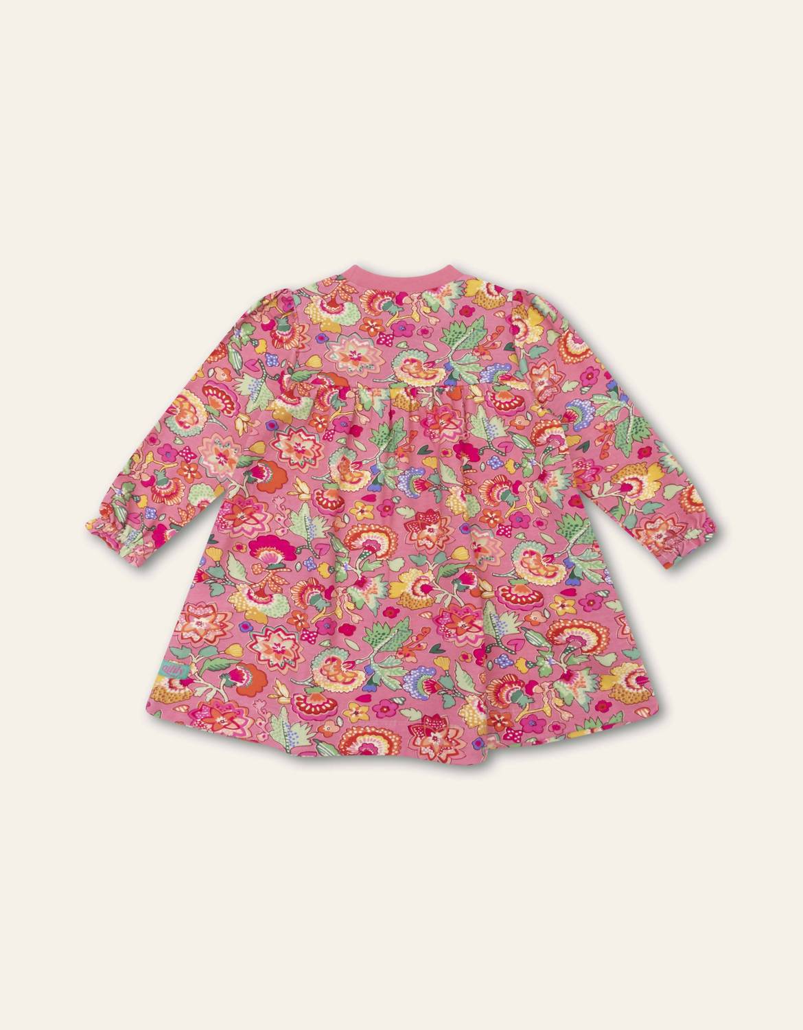 Girl's Dwarf Long Sleeve Floral Dress