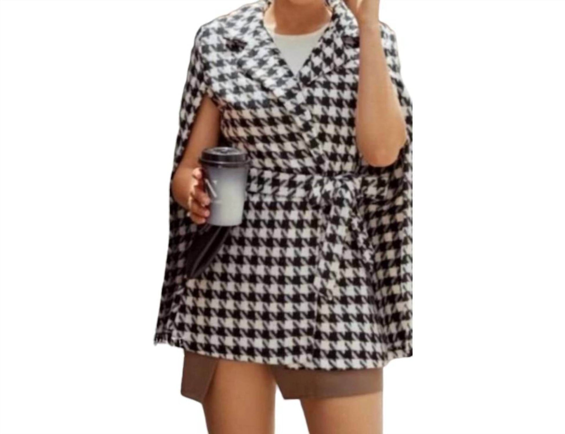 Kara and Kate - Plaid Cape Midi Coat - Rack Hunt -