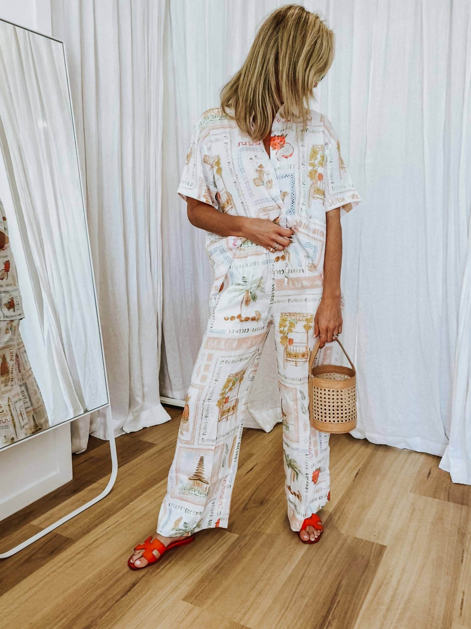 LJC Designs - Lottie Printed Linen Pants - Rack Hunt -