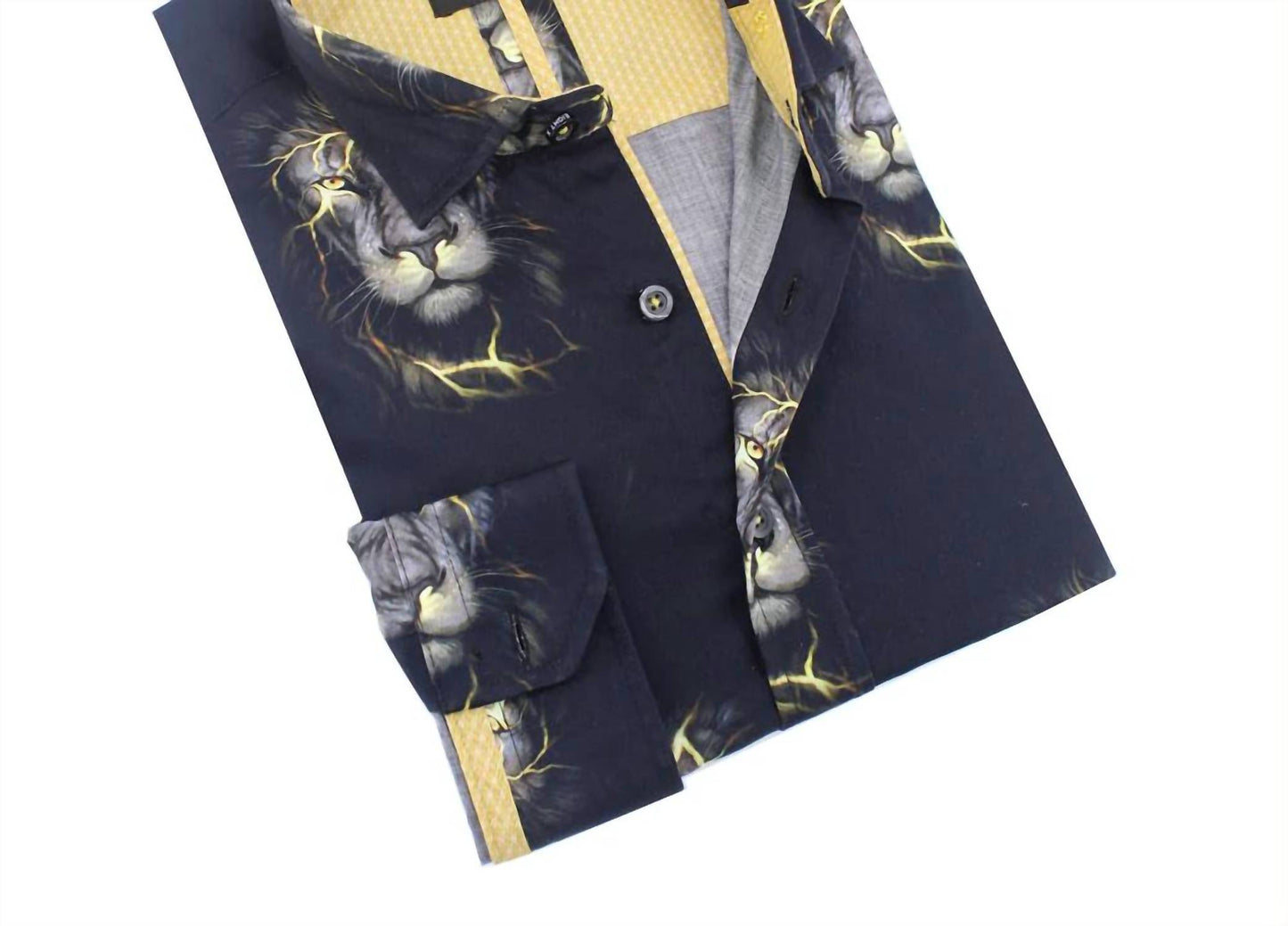 Electric Lion Button Down Print Shirt
