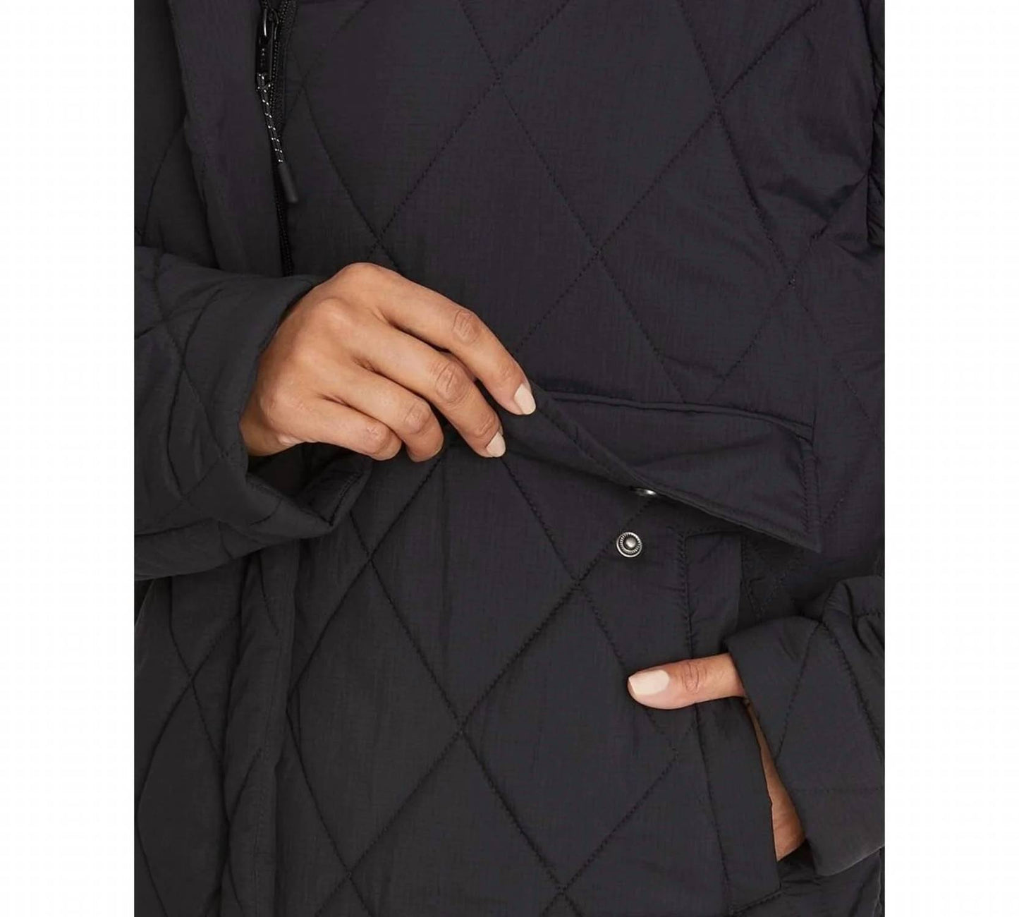 High-low Quilted Outdoor Puffer Jacket