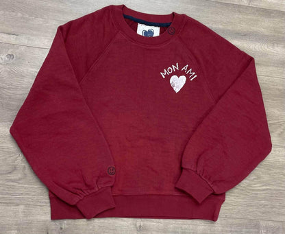 Just Madison - Women's Madz Mon Ami With Heart Sweatshirt - Rack Hunt