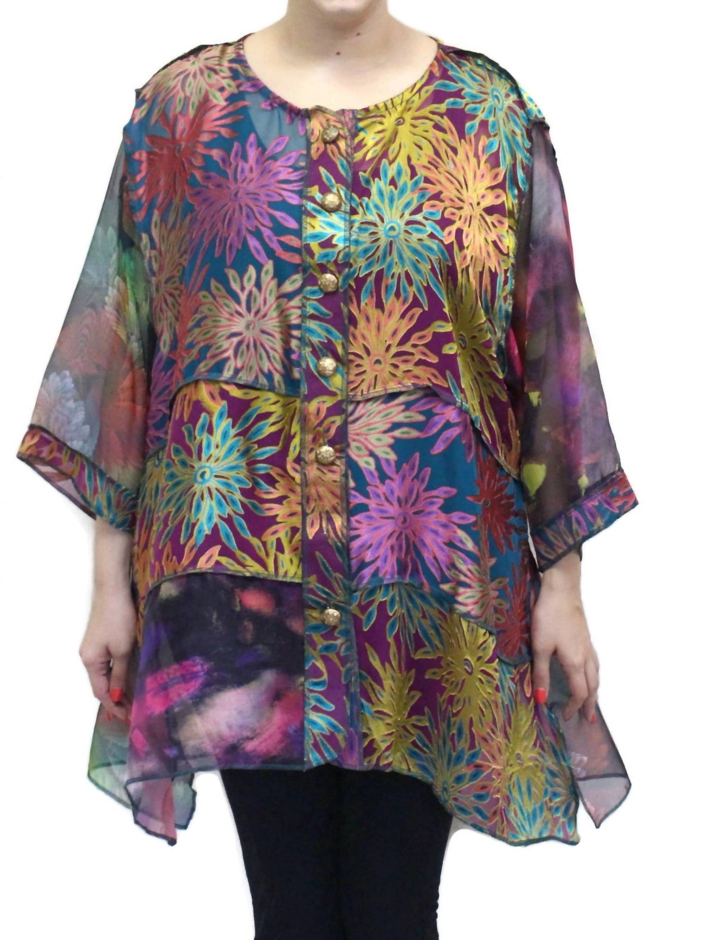 Floral Burnout Short Happy Jacket