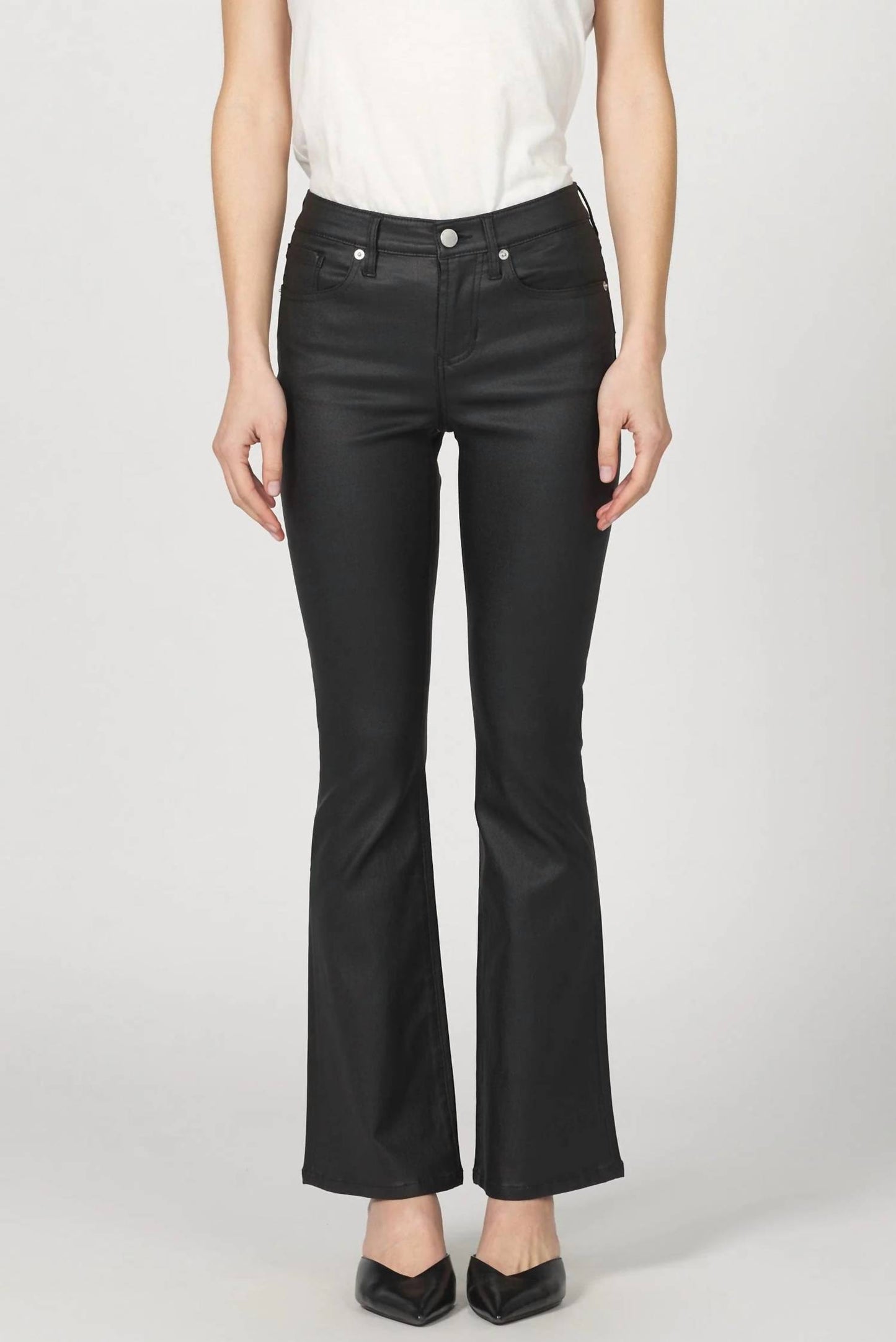 Jaxtyn Coated Bootcut Pants