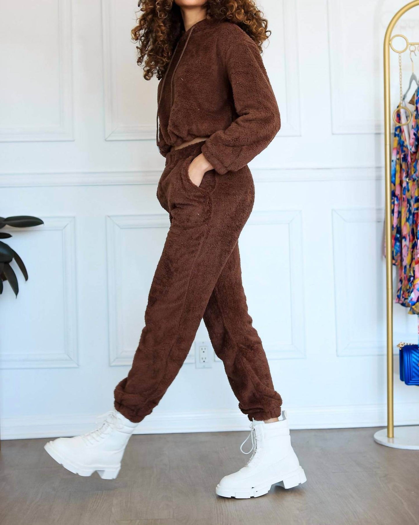 Little Secret Of Mine - Women's Cropped Hoodie Jogger Set - Rack Hunt