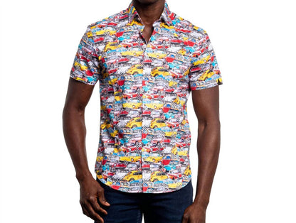 Drive My Car Short Sleeve Button Down Shirt