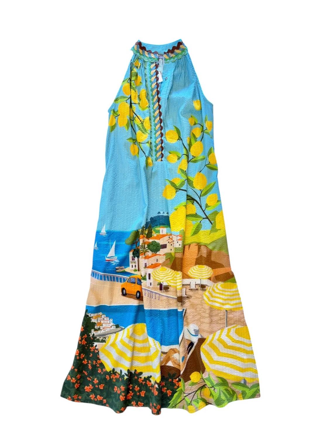 Livana Beach Scene Midi Dress