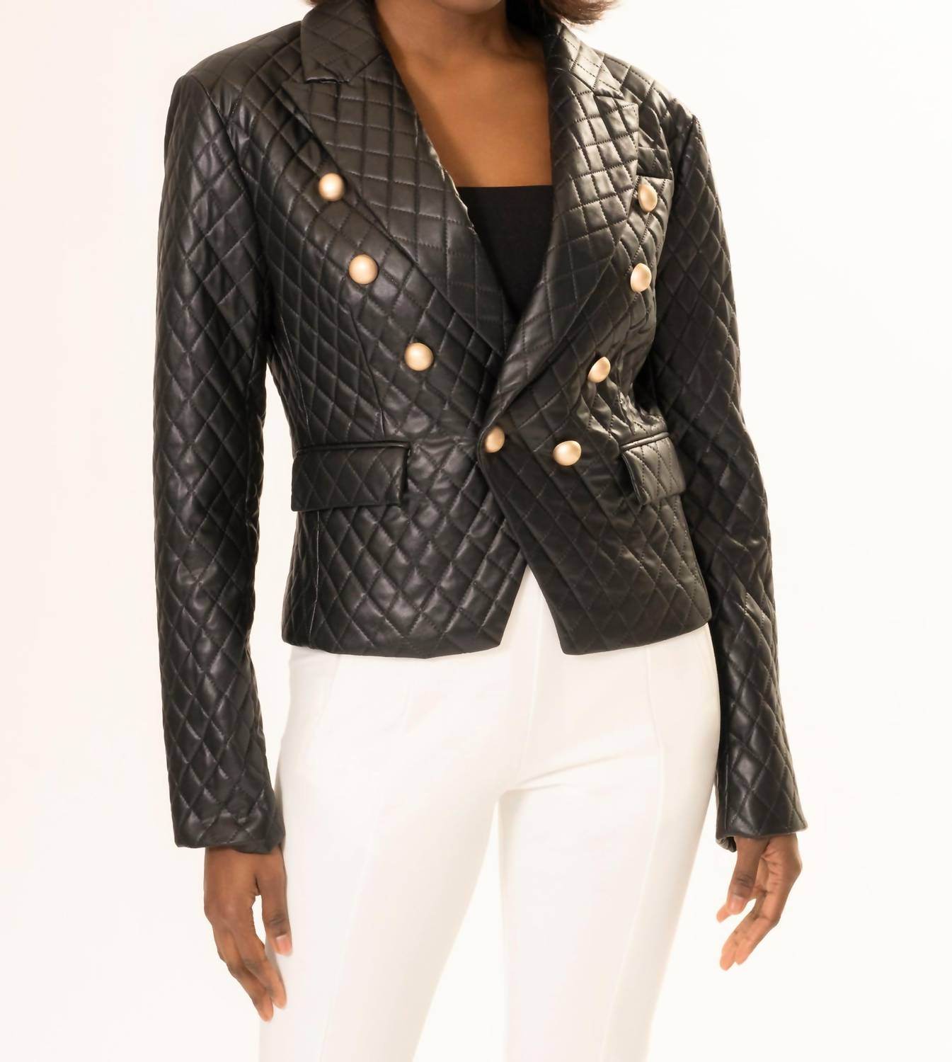 Area Stars - Quilted Faux Leather Jacket - Rack Hunt
