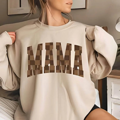 Circus Threads - Mama Brown Checkered Crewneck Tee - Rack Hunt