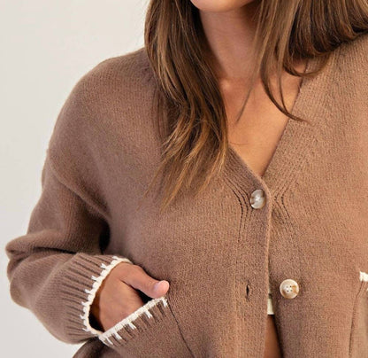 Button-Down Stitch Cardigan
