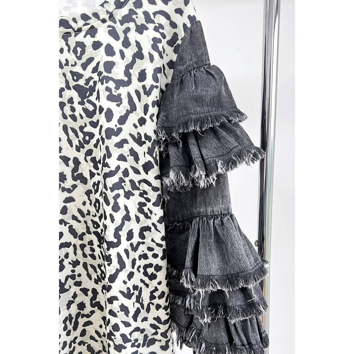 Women's Layers Ruffled Sleeves Mini Dress